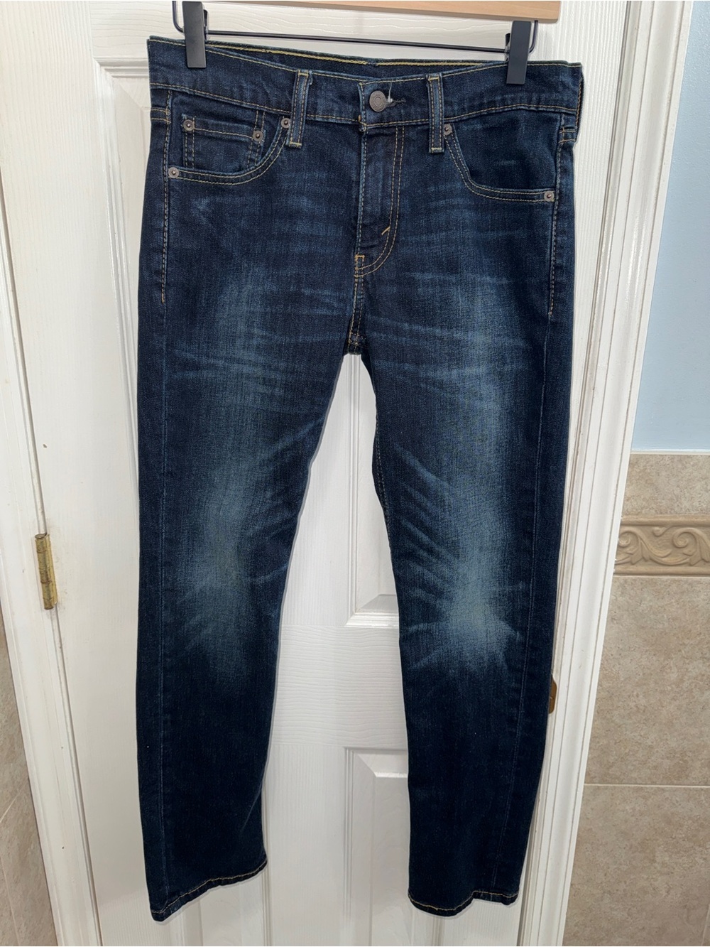 Levi's Navy Blue Slim Straight Jeans